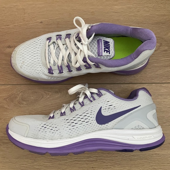 Nike Lunarglide 4 Pure Platinum Court Youth 5/Women’s 6.5 - Picture 4 of 6